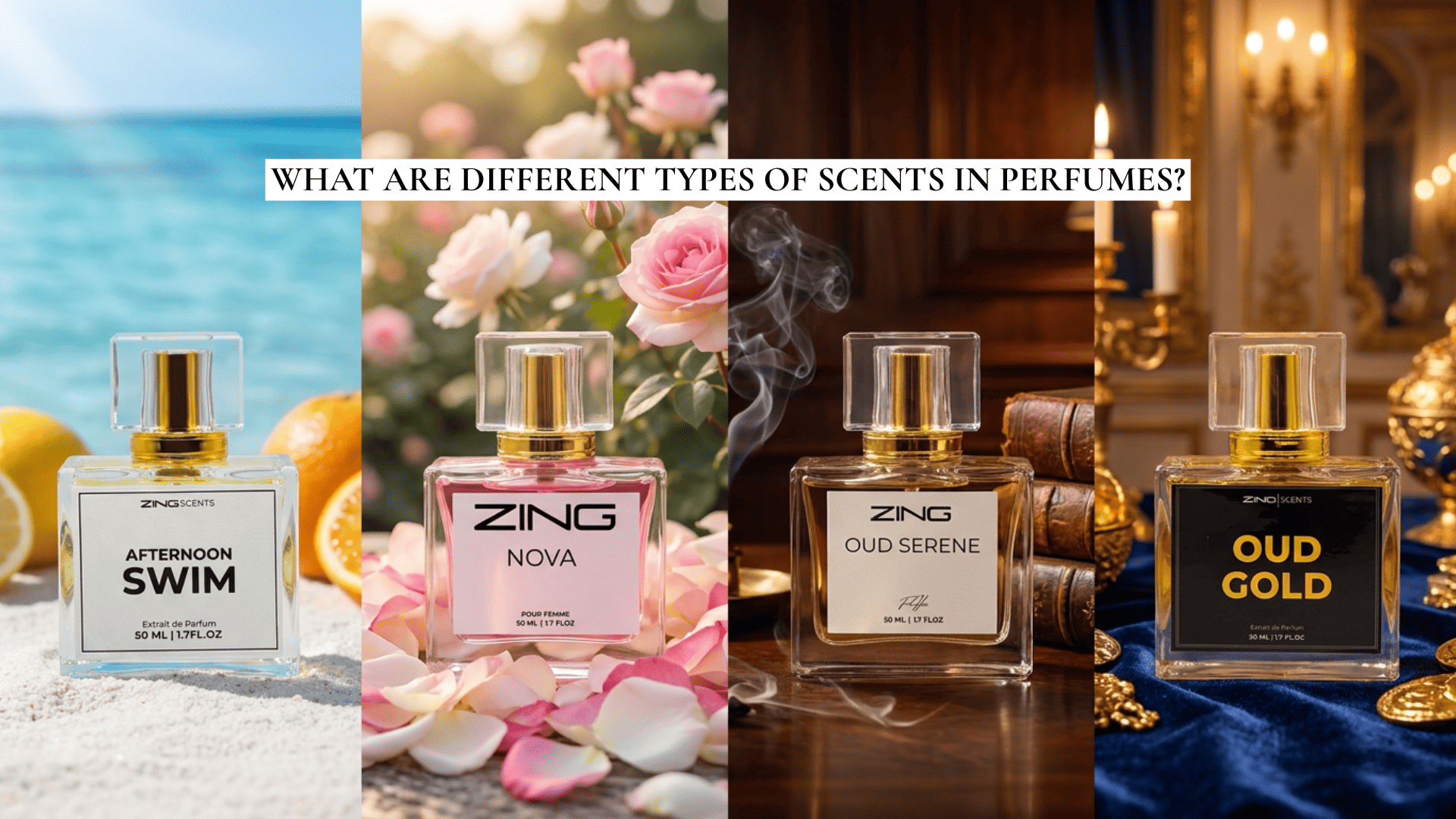 What are different types of scents in perfumes?