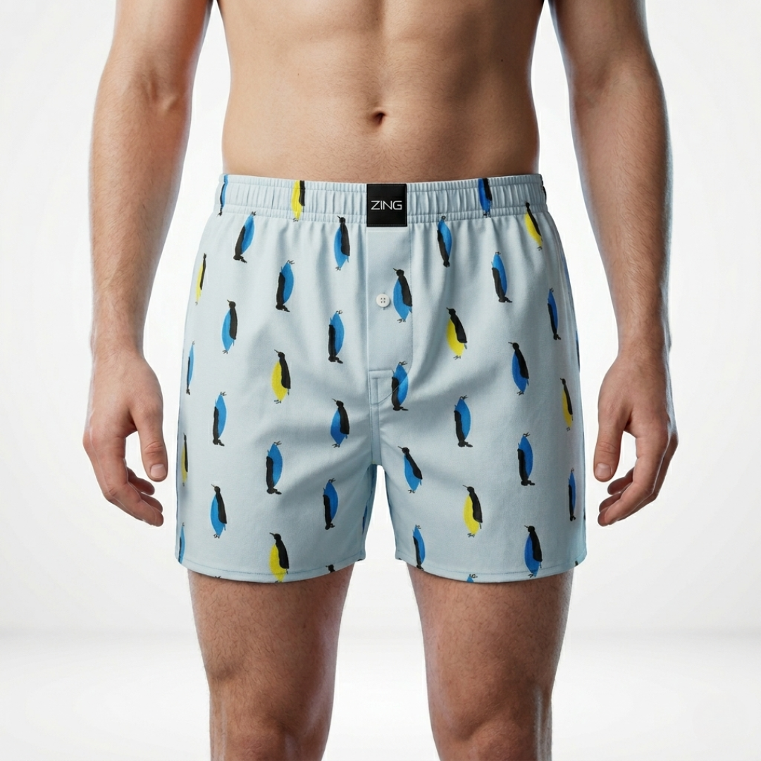 Light Blue Penguin BOXER