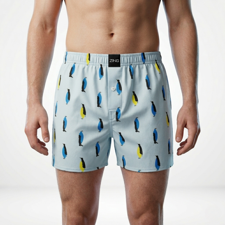 Light Blue Penguin BOXER