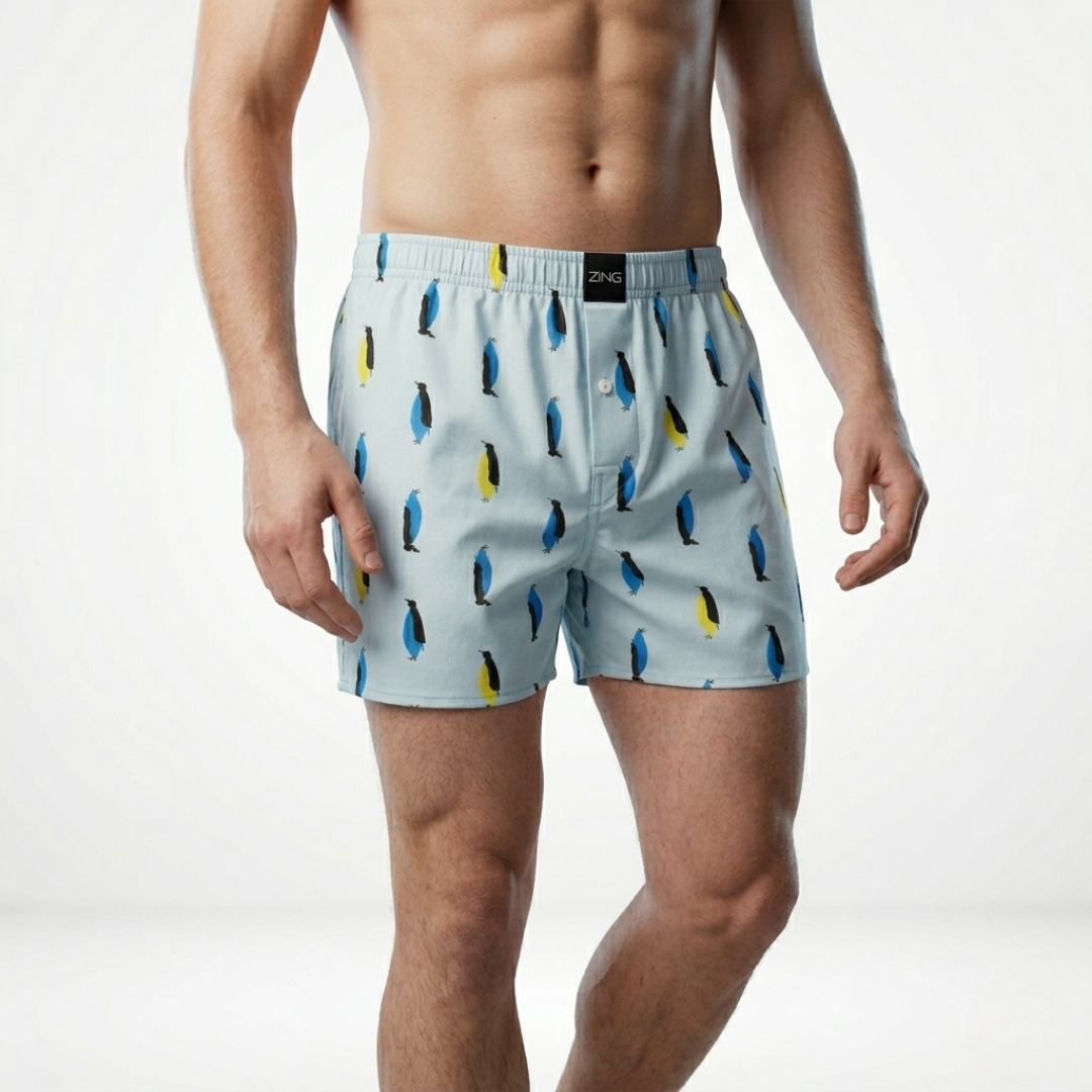 Light Blue Penguin BOXER