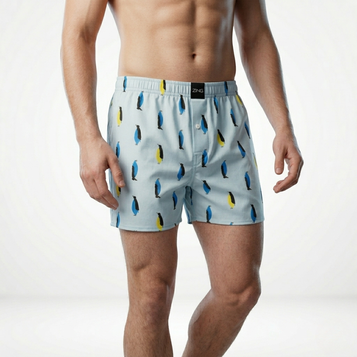 Light Blue Penguin BOXER