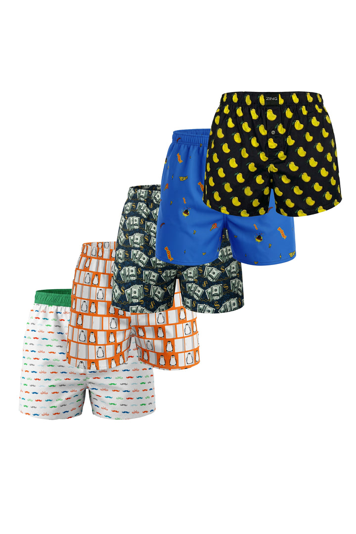 PACK OF 5 - ZINGX5 Boxers