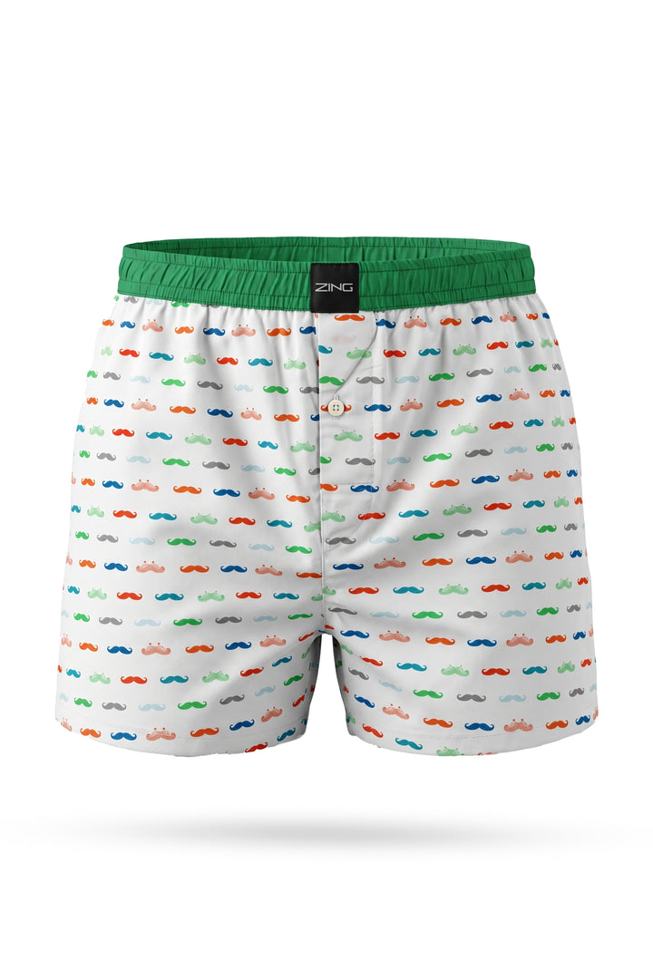 Mustache Green Belt Boxer