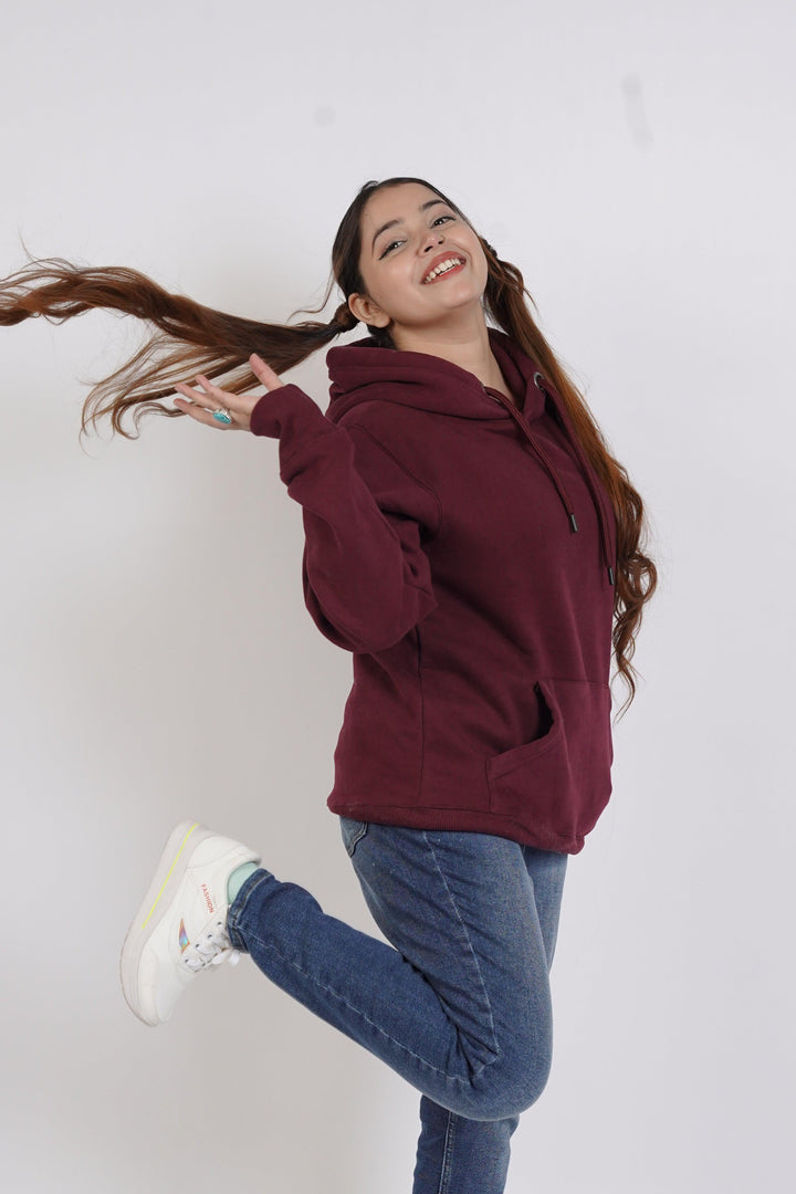 Premium Comfort Hoodie - Maroon Same Rope - Zing Pakistan