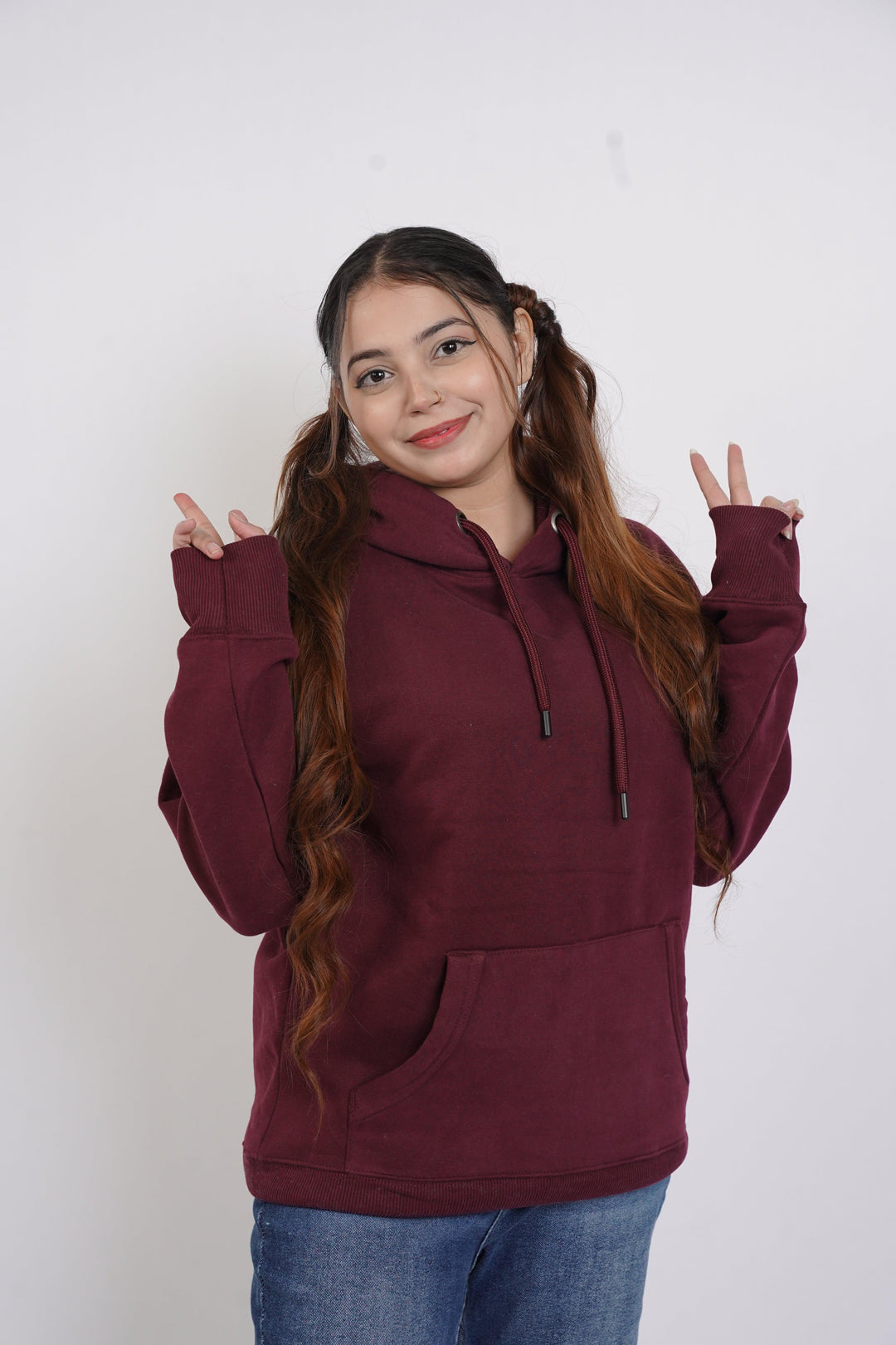 Premium Comfort Hoodie - Maroon Same Rope - Zing Pakistan