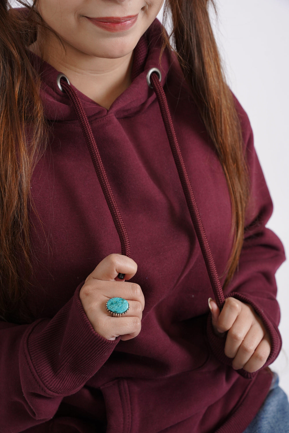 Premium Comfort Hoodie - Maroon Same Rope - Zing Pakistan