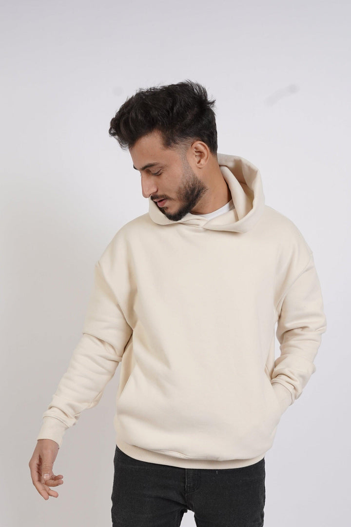 Premium Oversize Hoodie - light beige color - Zing Pakistan