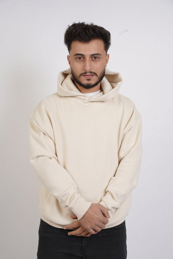 Premium Oversize Hoodie - light beige color - Zing Pakistan