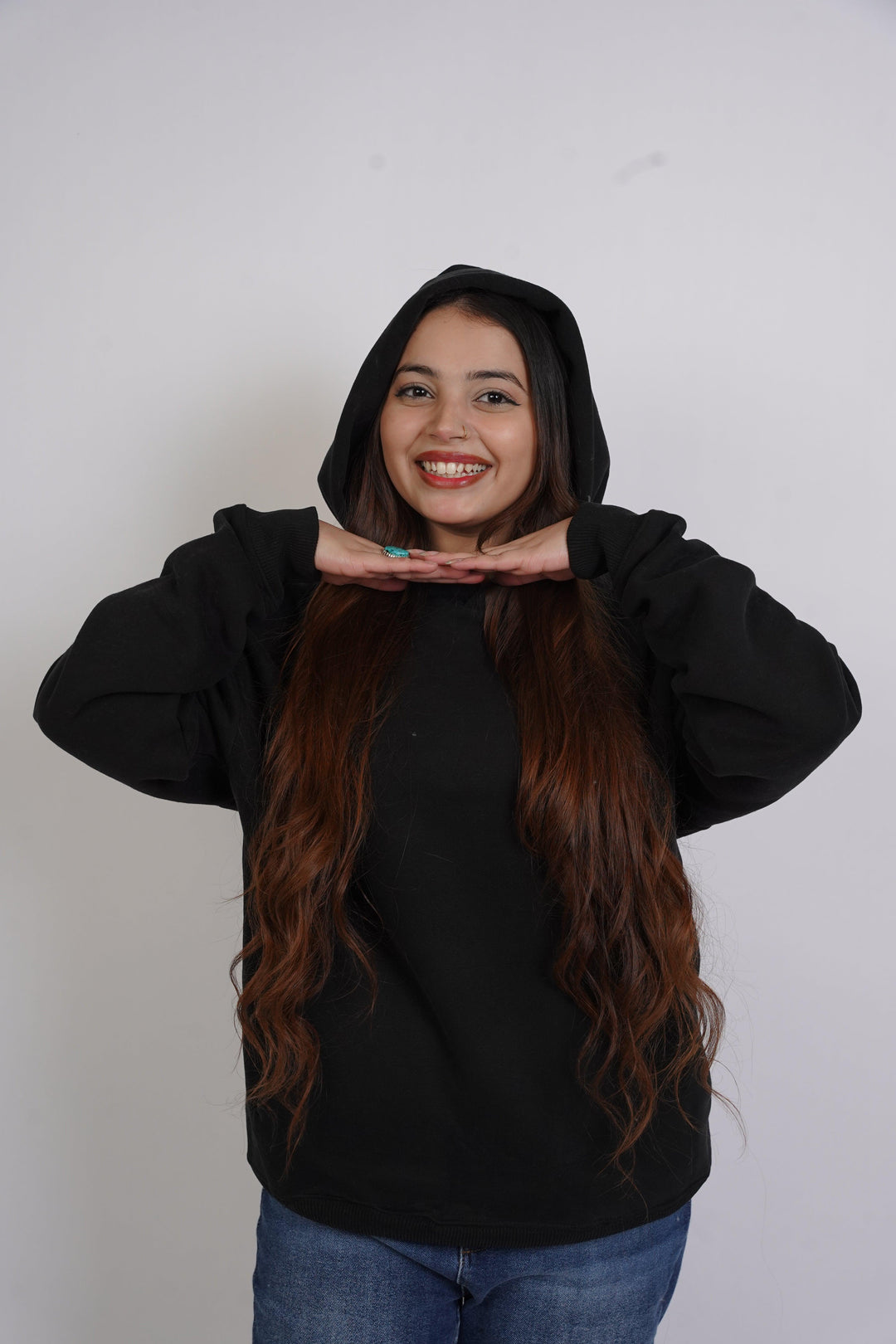 Premium Oversize Hoodie - Black color - Zing Pakistan