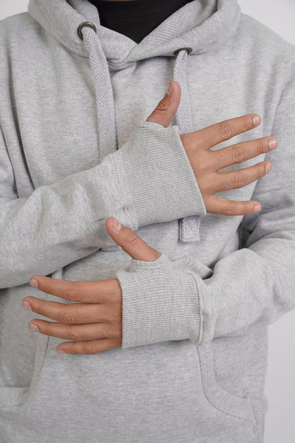 Premium Comfort Hoodie - Light Grey Same Rope - Zing Pakistan