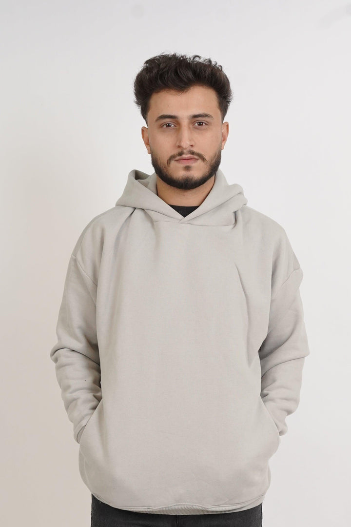 Premium Oversize Hoodie - Pastel Grey color - Zing Pakistan