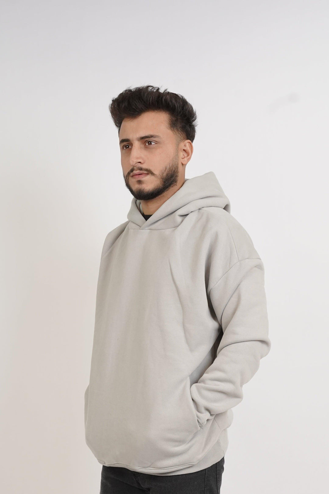 Premium Oversize Hoodie - Pastel Grey color - Zing Pakistan