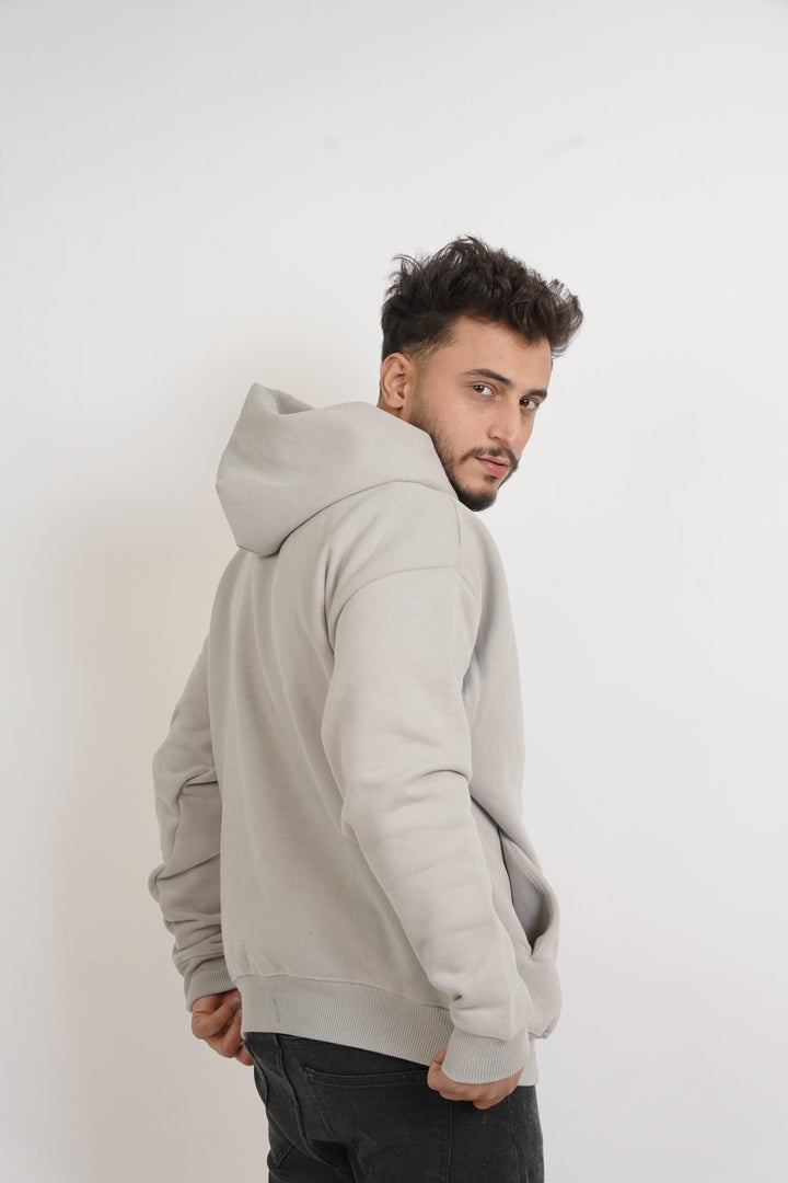 Premium Oversize Hoodie - Pastel Grey color - Zing Pakistan