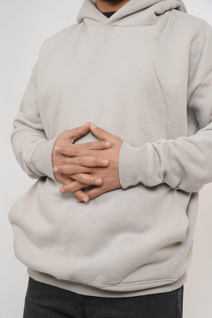 Premium Oversize Hoodie - Pastel Grey color - Zing Pakistan