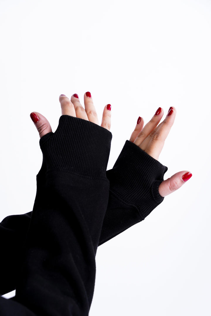 Premium Fit Zip Hoodie - Black Same Rope - Zing Pakistan