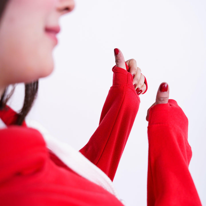 Premium Comfort Hoodie - Red with white Rope - Zing Pakistan