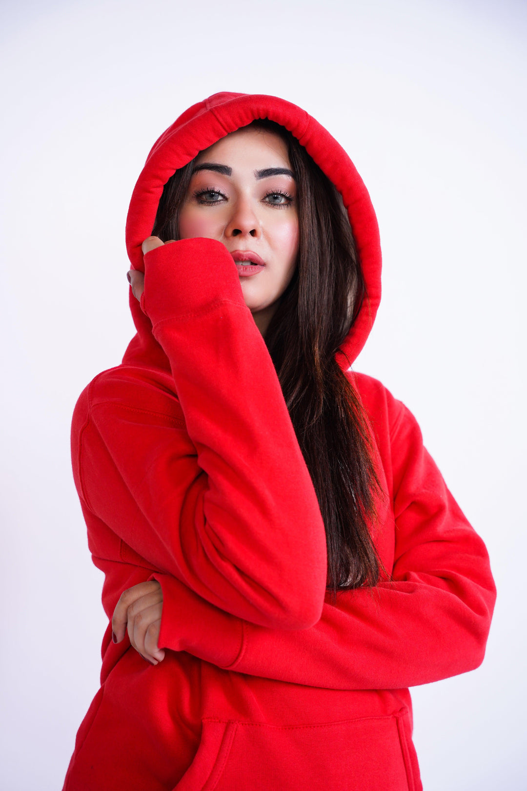 Premium Comfort Hoodie - Red with white Rope - Zing Pakistan