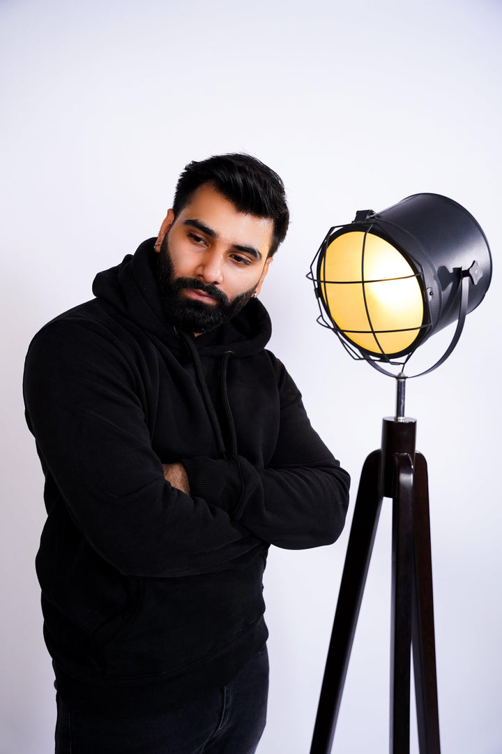 Premium Comfort Hoodie - Black Same Round Rope - Zing Pakistan