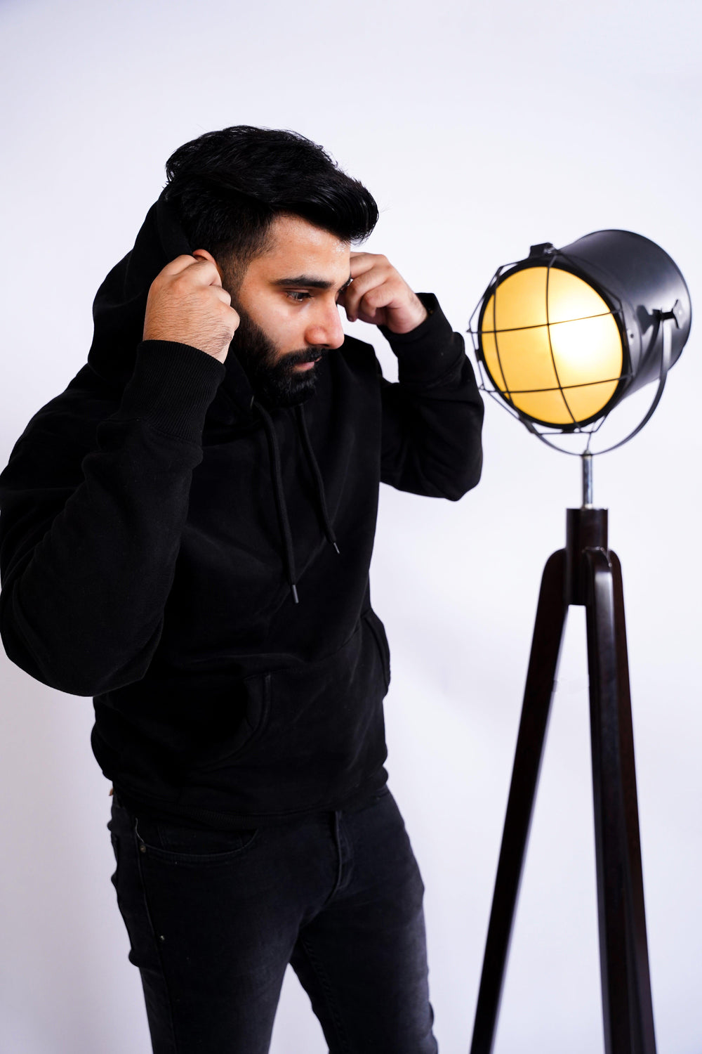 Premium Comfort Hoodie - Black Same Round Rope - Zing Pakistan