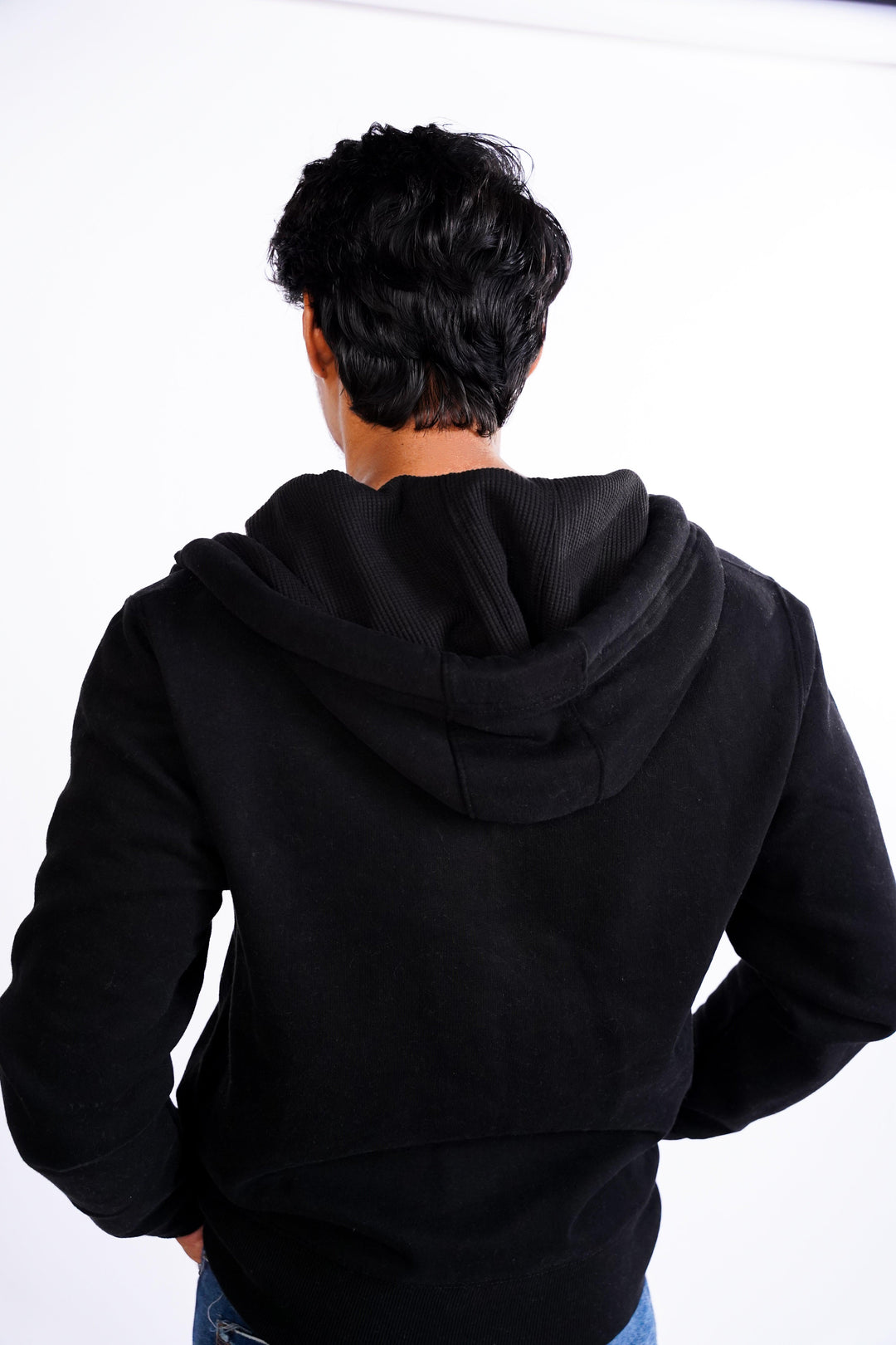 Premium Fit Zip Hoodie - Black Same Rope - Zing Pakistan