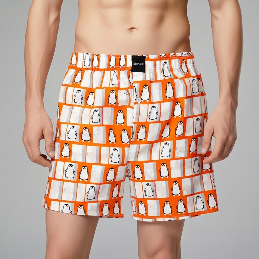 Penguine Orange White Boxer
