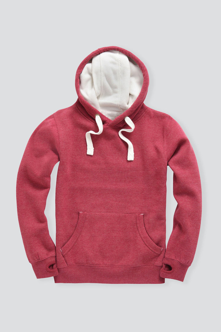Ultra Premium Comfort Hoodie - Wine Melange with White Rope