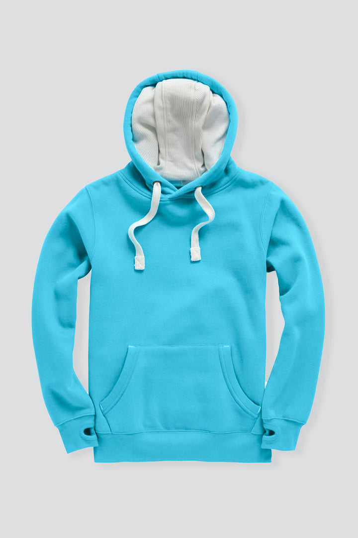 Ultra Premium Comfort Hoodie - Tropical Blue with White Rope