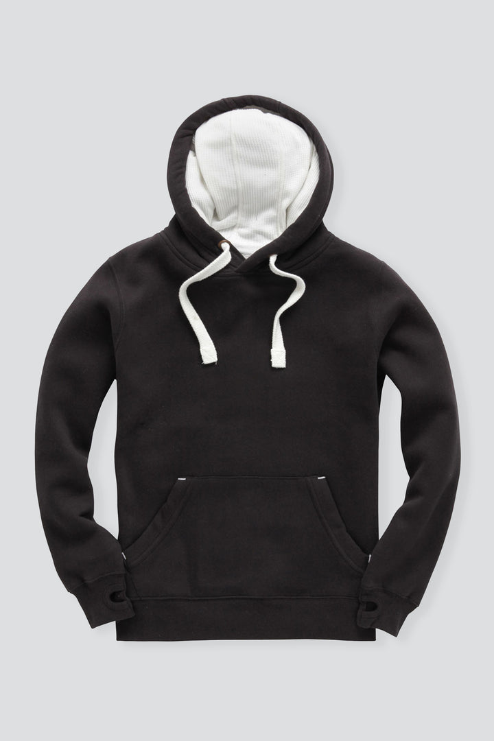 Ultra Premium Comfort Hoodie - Dusty Black with white Rope