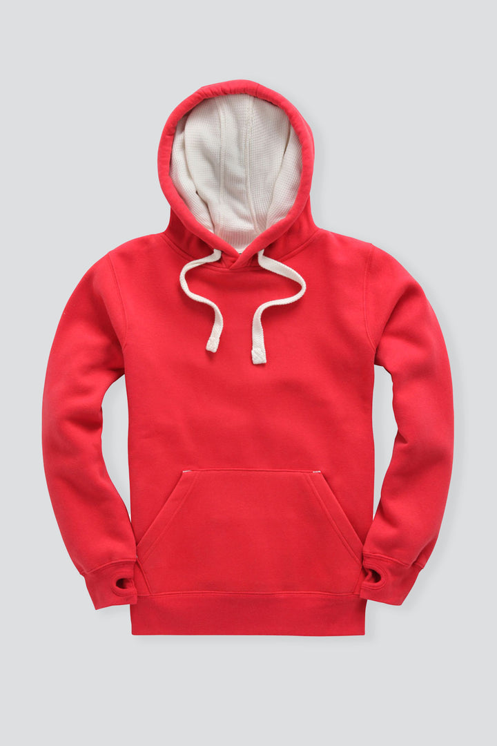 Ultra Premium Comfort Hoodie - Dusty Red with white Rope