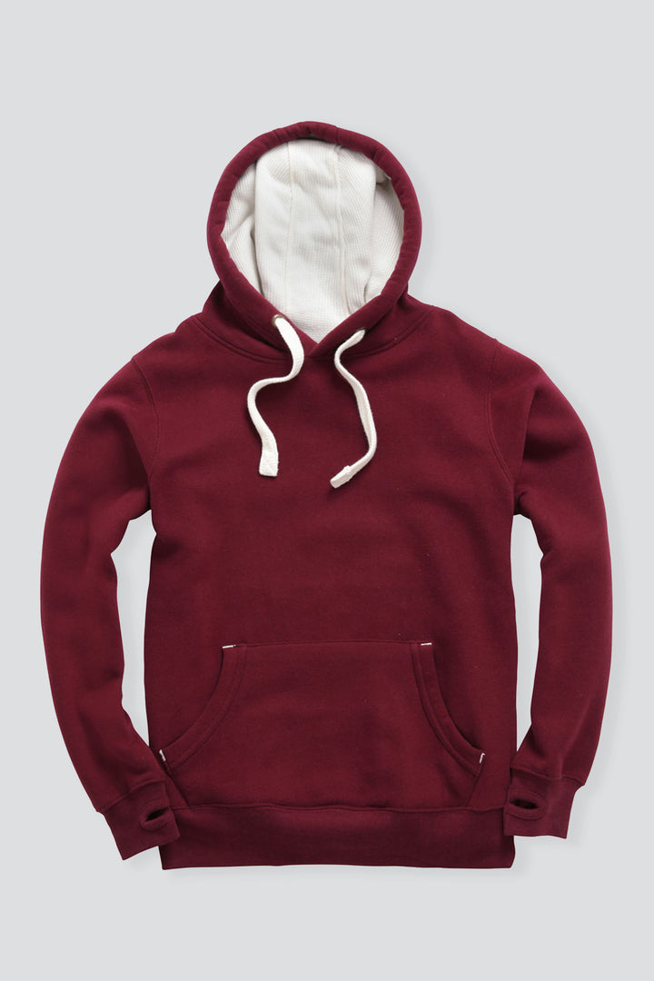 Ultra Premium Comfort Hoodie - Maroon with white Rope