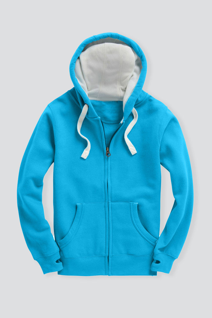 Ultra Premium Comfort Hoodie - Tropical Blue with white rope